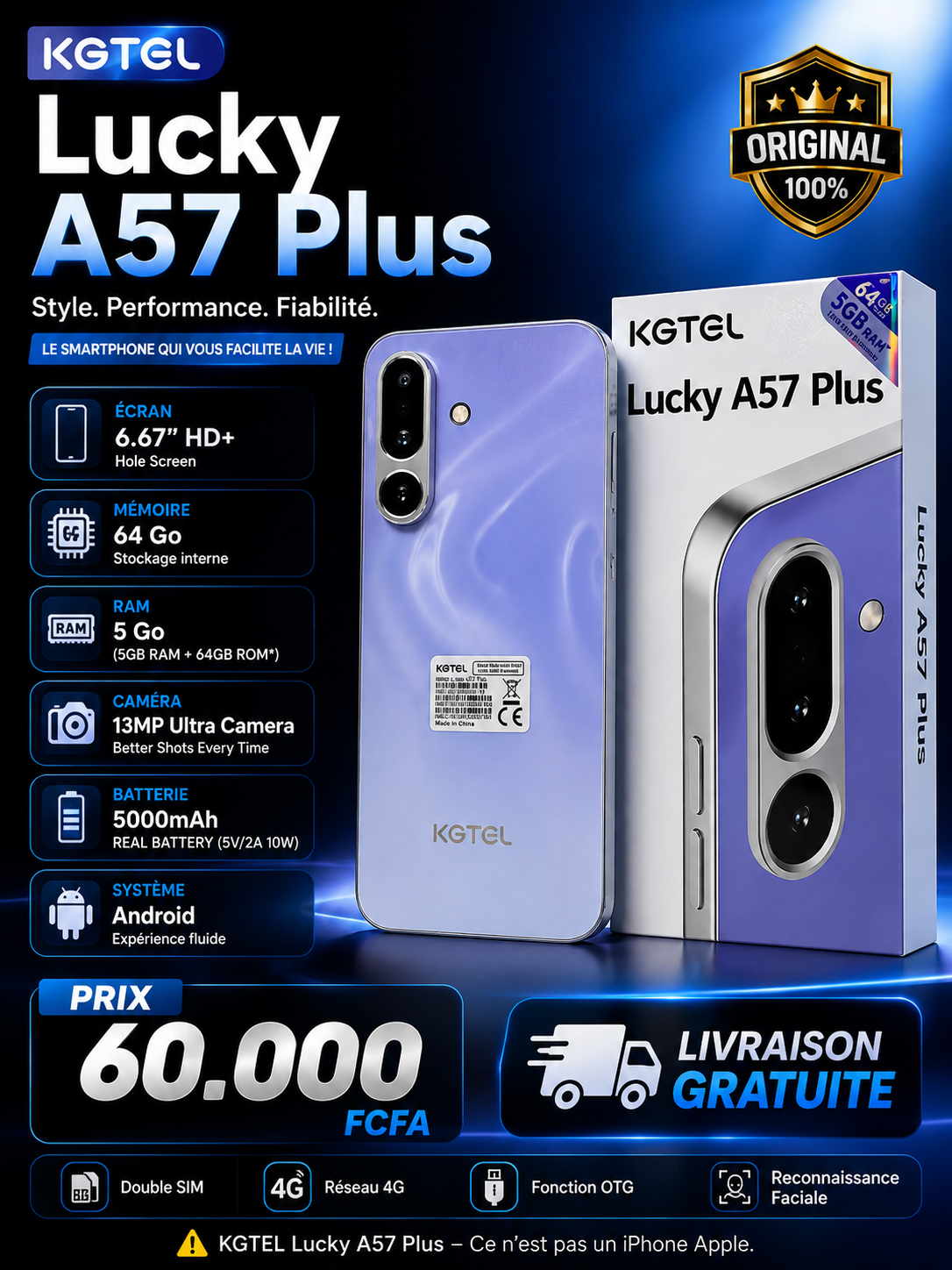 KGTEL Lucky A57 Plus