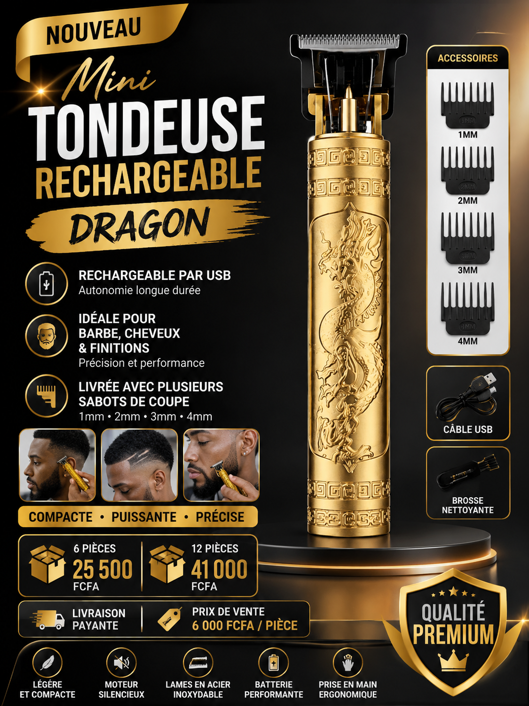 Mini Tondeuse Rechargeable Dragon
