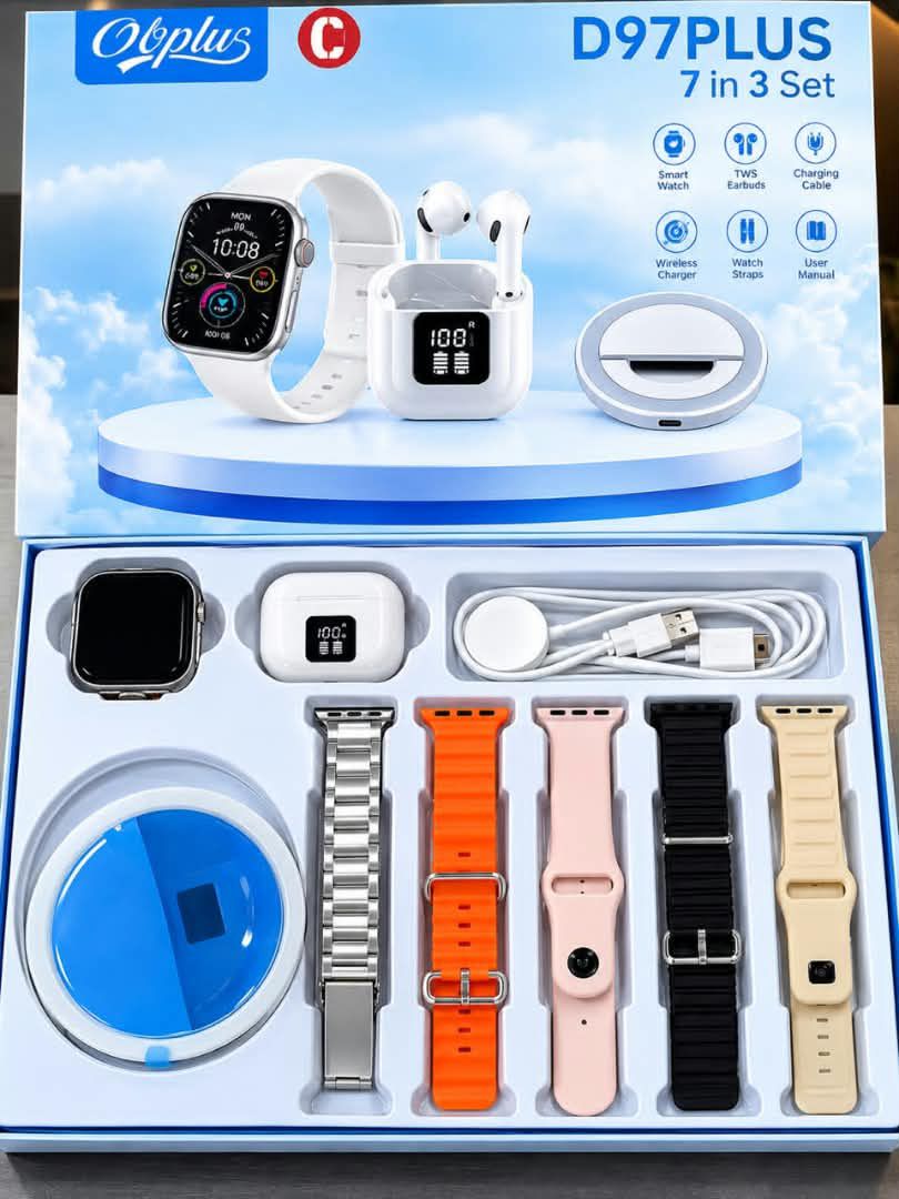 ⌚🎧💡🔥 PACK CONNECTÉ D97 PLUS – COFFRET MULTIFONCTION